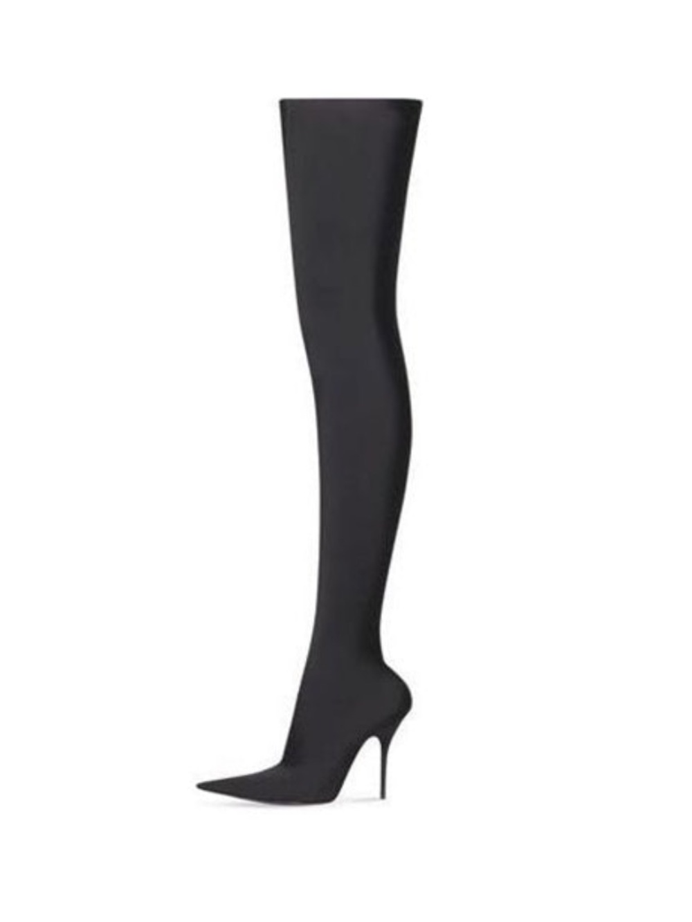 Balenciaga Black Pointed Leather Pump - Picture 3 of 9